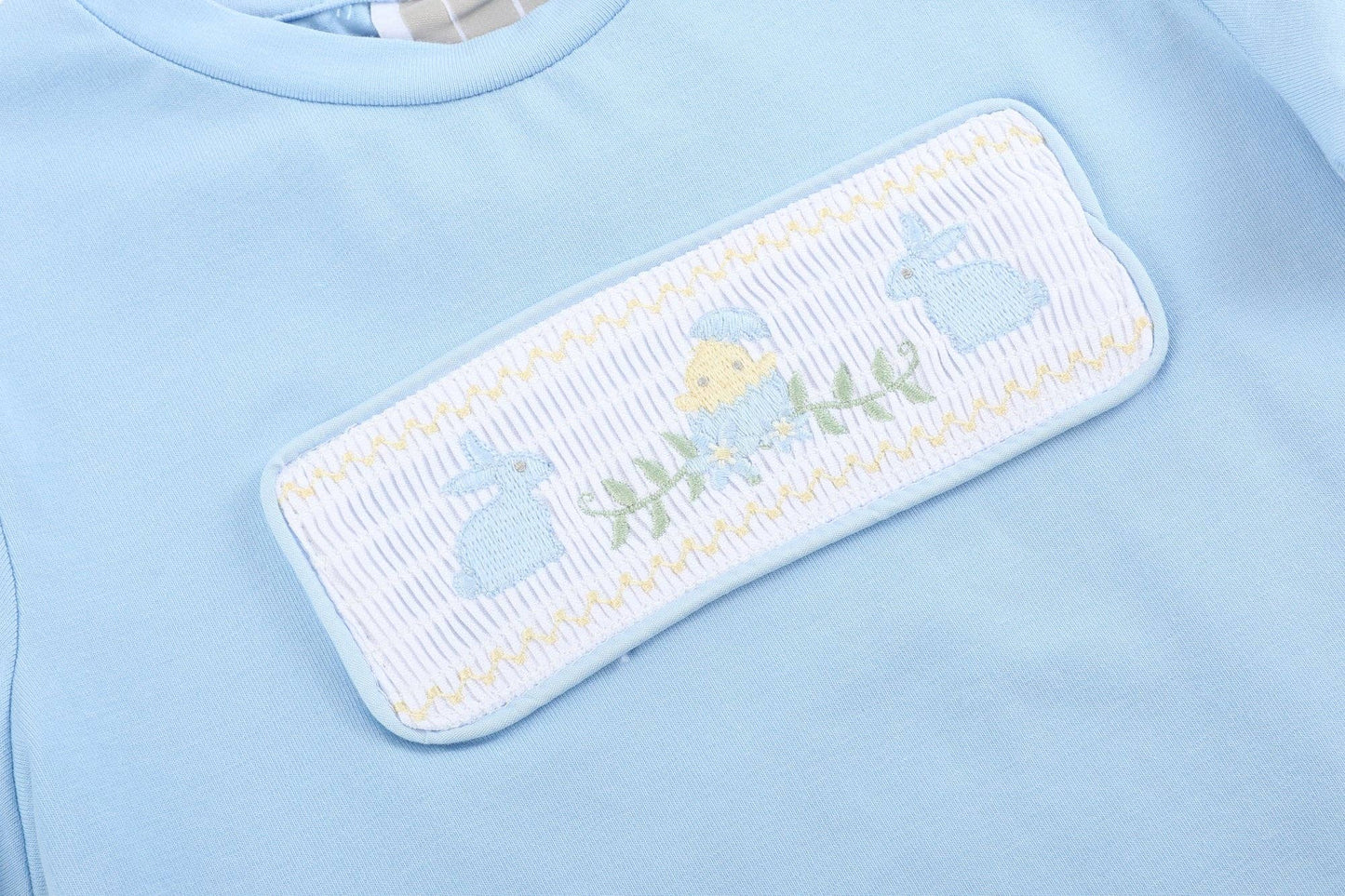 Light Blue Easter Smocked T-Shirt and Shorts Set