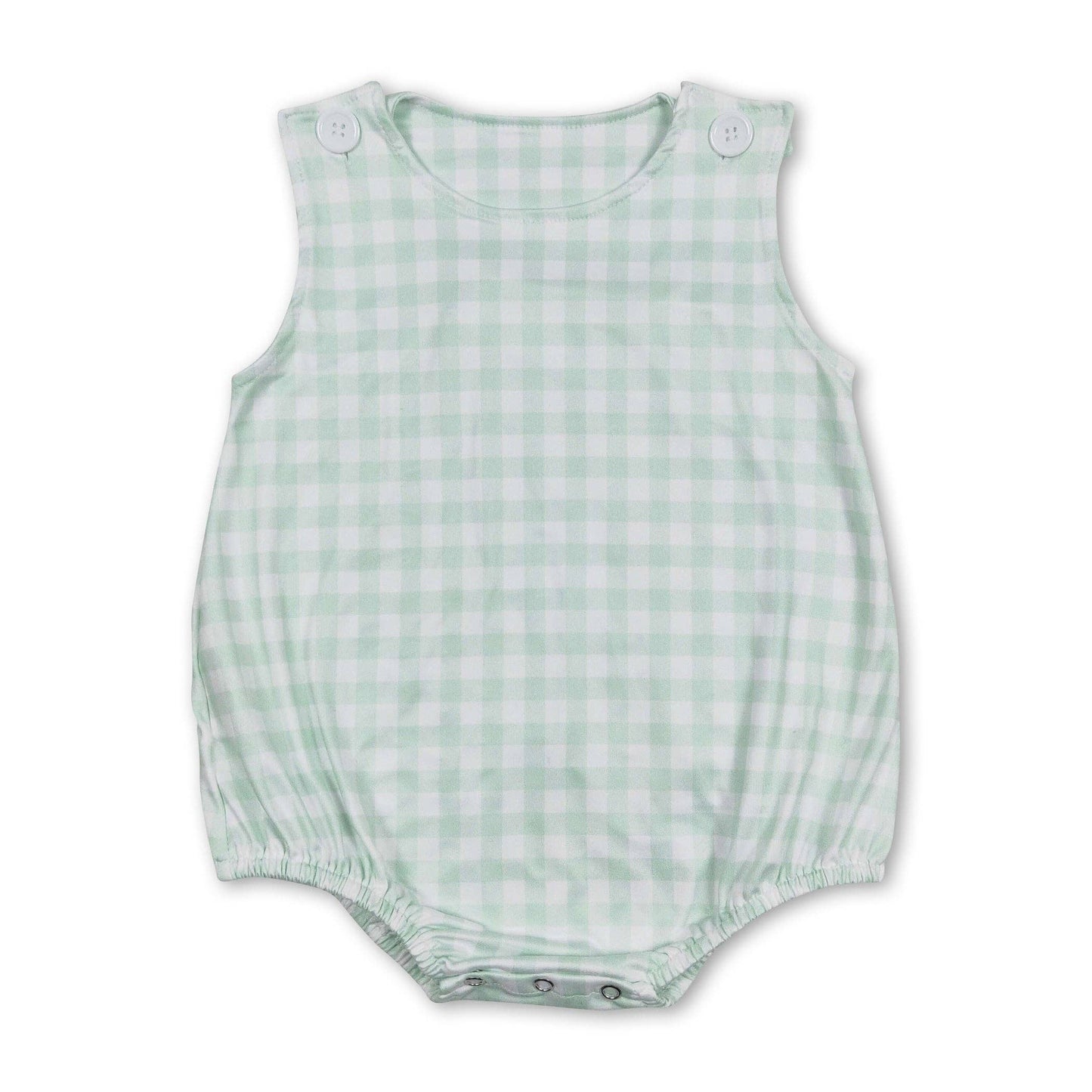 Plaid sleeveless boy summer romper