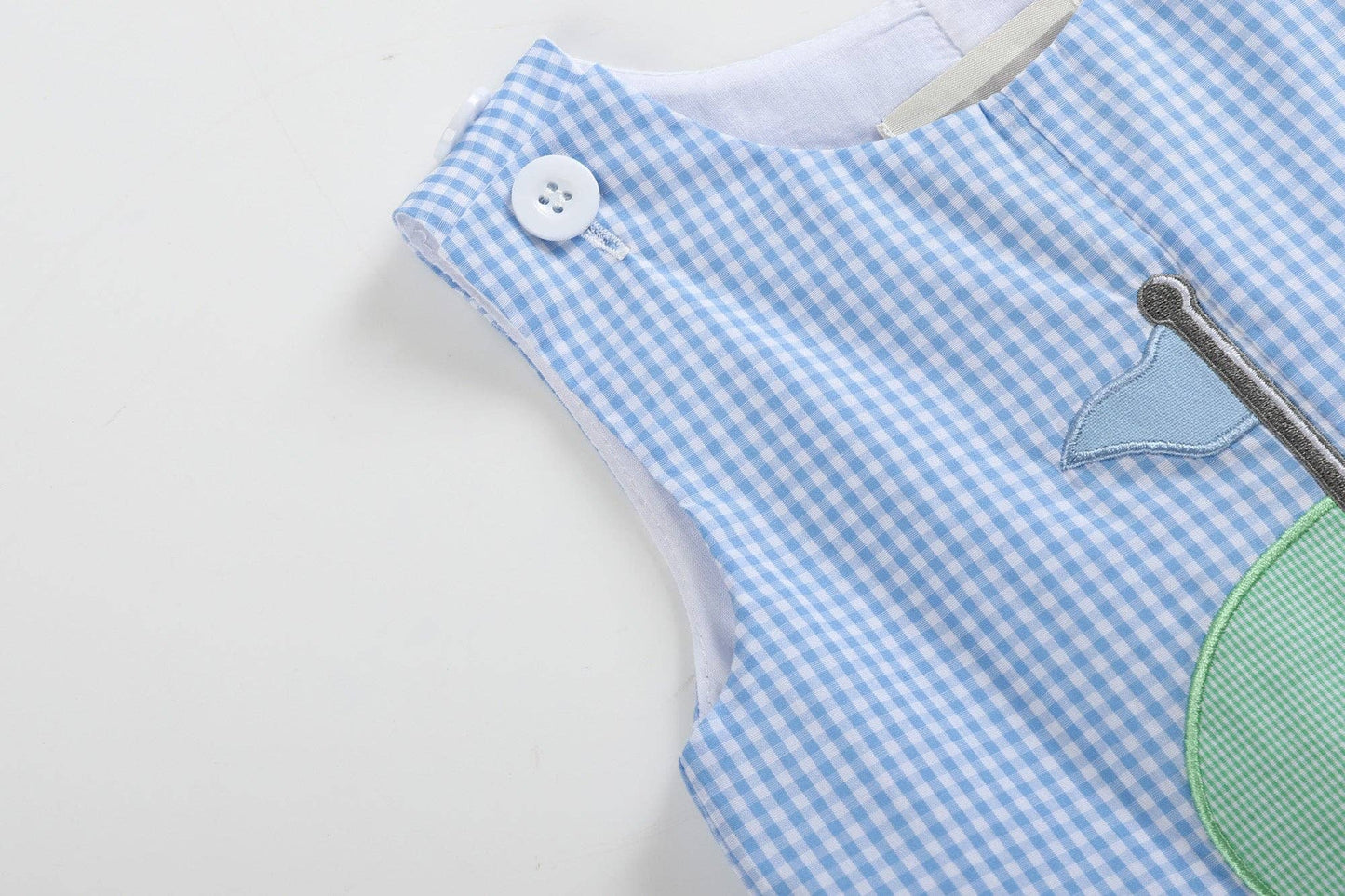 Blue Gingham Golf Hole Shortall: 2T