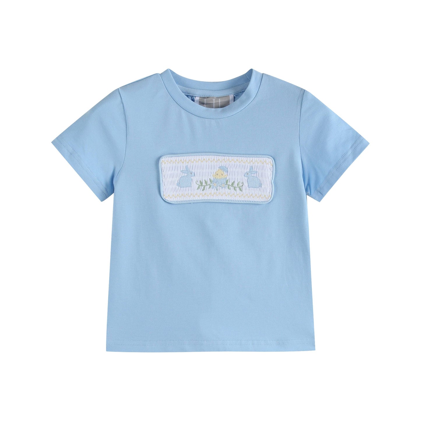 Light Blue Easter Smocked T-Shirt and Shorts Set