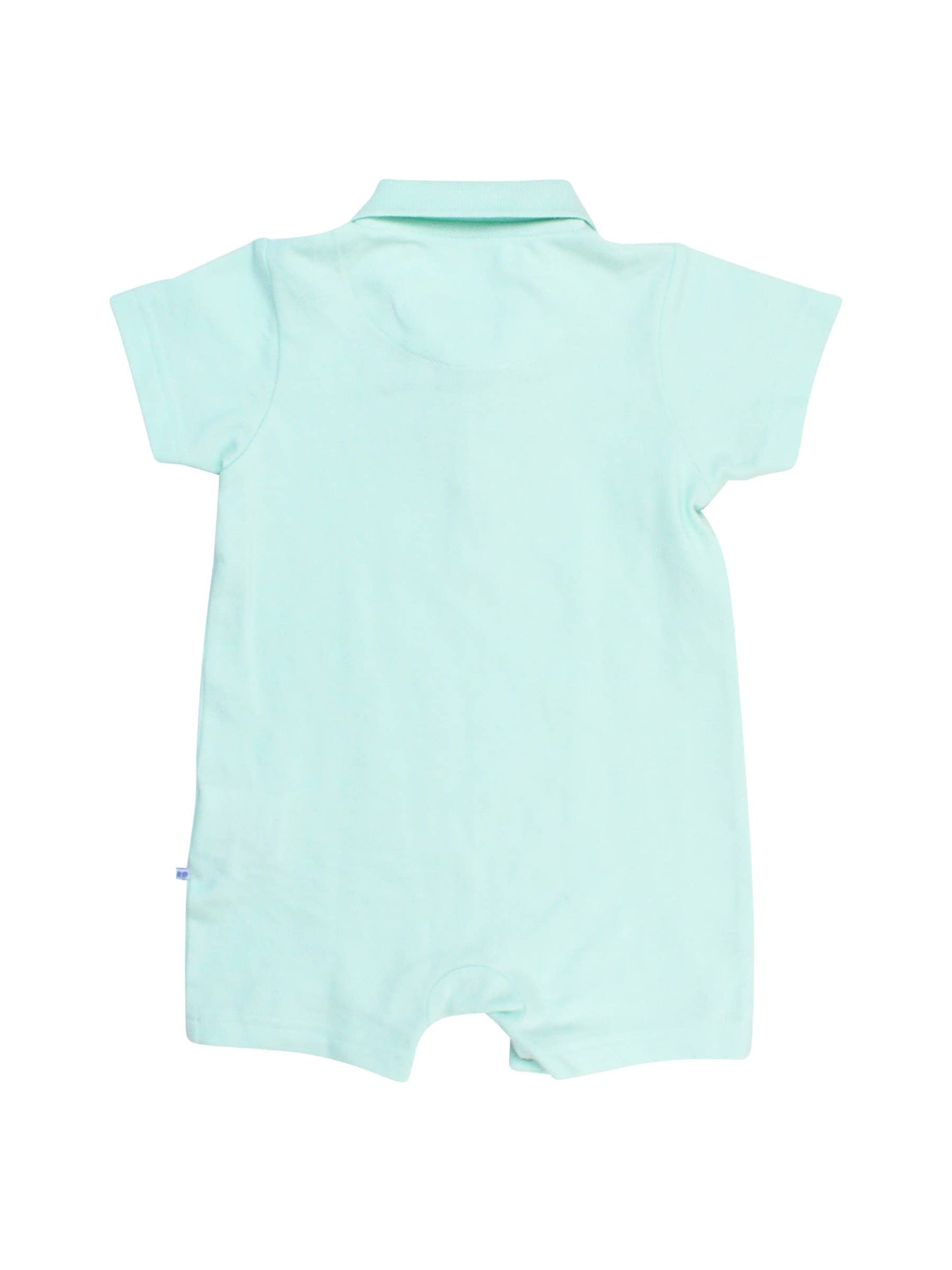 Baby Boys Mint Pique Polo Romper: Green