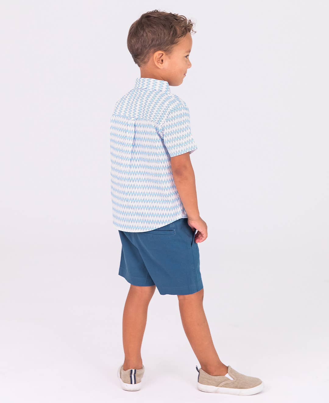 Boys Indigo Stretch Chino Shorts: Blue