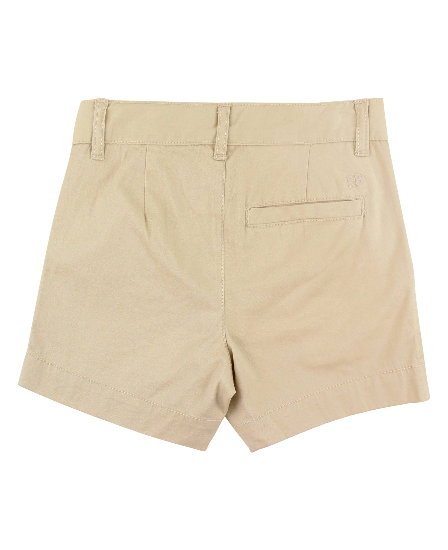 Boys Khaki Stretch Chino Shorts: Off-White